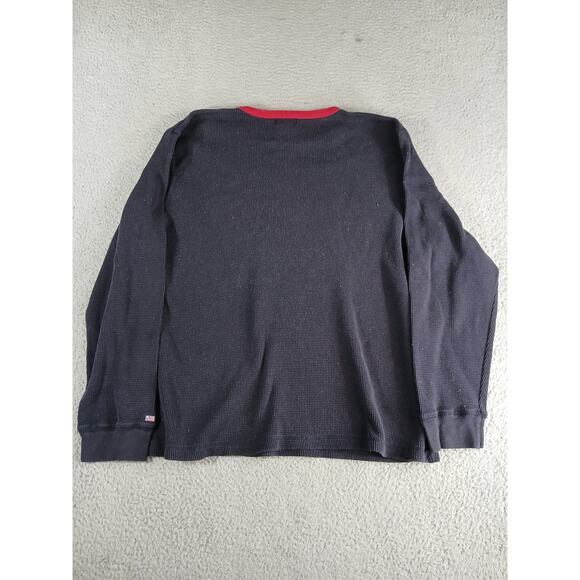 Polo Ralph Lauren Sweater Mens XXL 2XL Blue Waffle Knit Crewneck Long USA Made - Picture 5 of 6